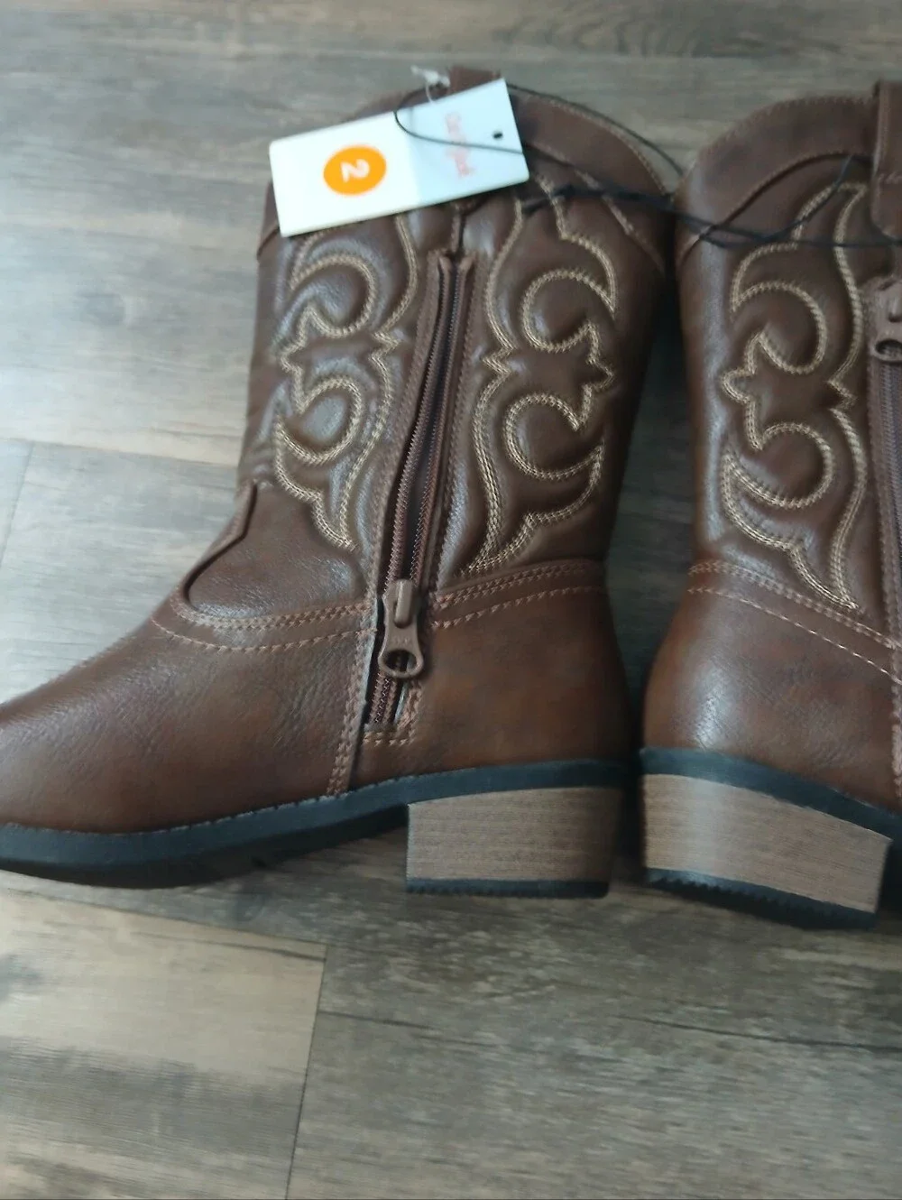 Cat & Jack Brown Tall Girls Western Boots